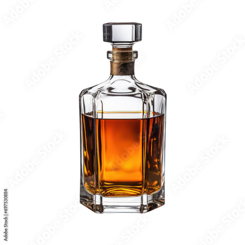 whisky bottle isolated on white or transparent background