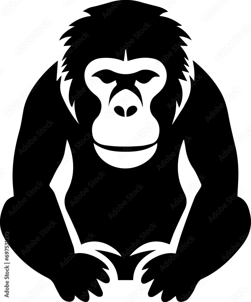 Obraz premium Japanese macaque Flat Icon