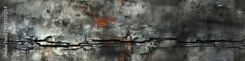 grey seamless pattern texture of a concrete old dirty wall with cracks on gray background