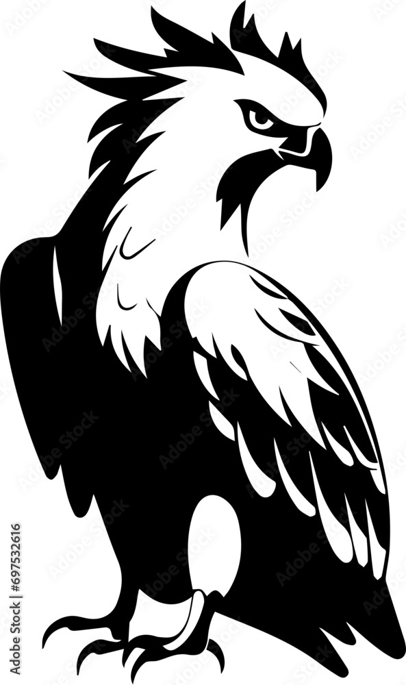Naklejka premium harpy eagle Flat Icon