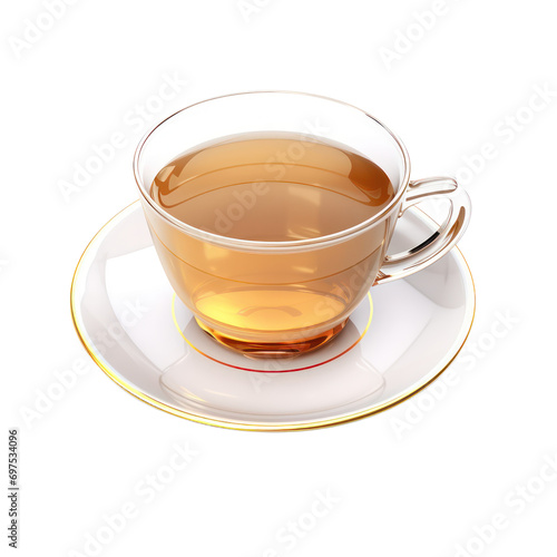 cup of tea isolated on white or transparent background