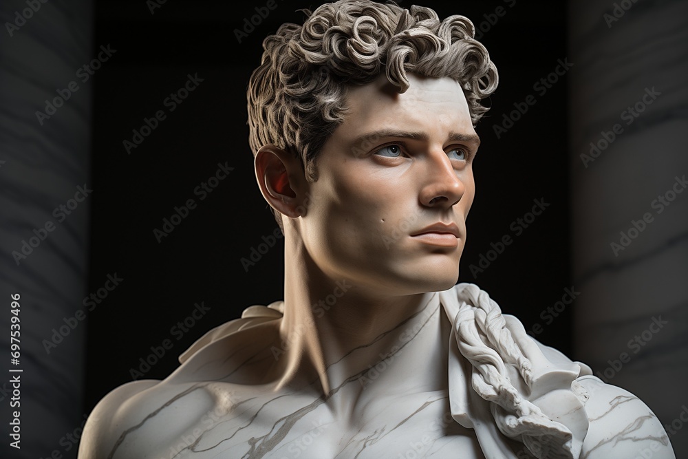 ancient statue of god, Roman sculpture, Greek mythology, exhibition of ...