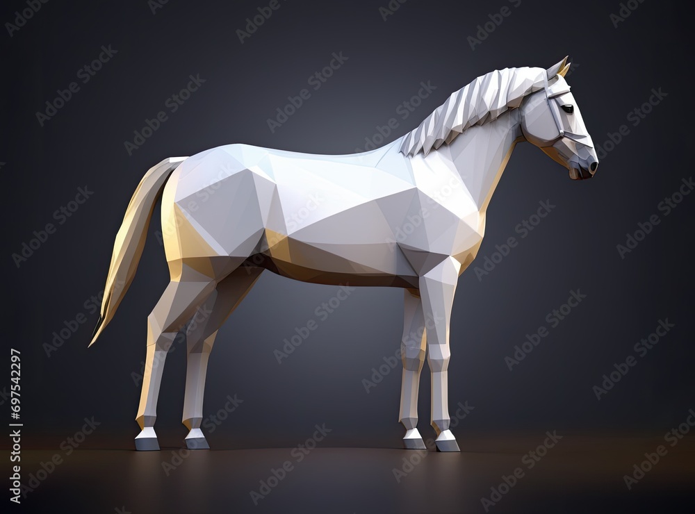 Obraz premium cute 3d cartoon horse