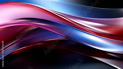 Luxury in Motion: A Dynamic Abstract Design of Glowing Waves and Smooth Lines in Blue and Purple.