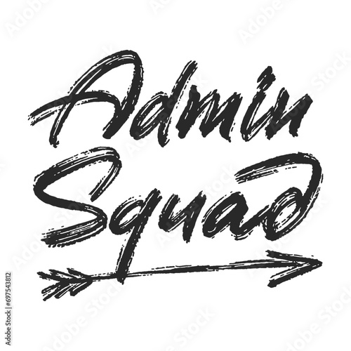 Admin Squad vector lettering