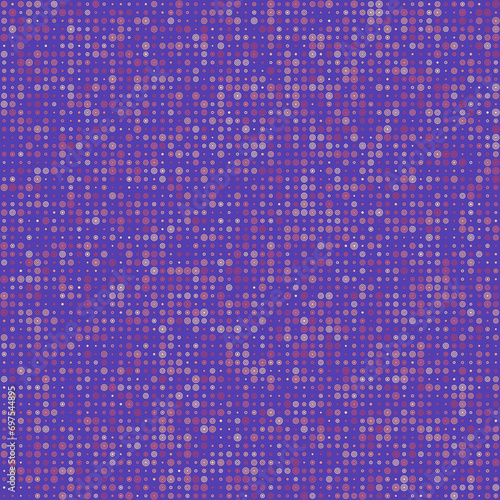 Abstract pattern. Stacked rings in multiple colors. Purple, Indigo, Lavender, Violet, Amethyst on Purple background. Grand vector illustration.