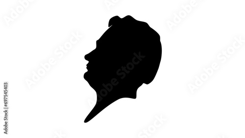 Jons Jacob Berzelius  black isolated silhouette