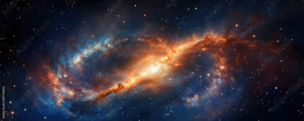 Fototapeta premium Amazing photo of a beautiful galaxy deep in space