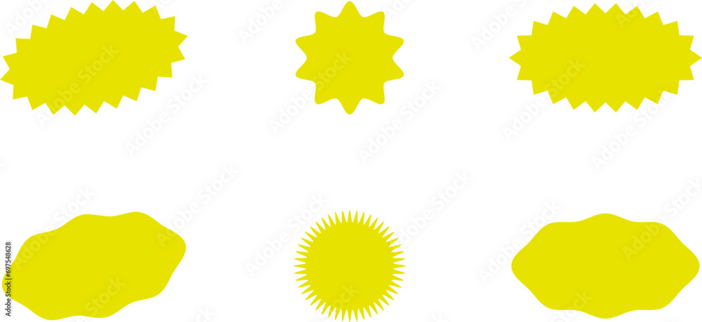 Starburst sticker collection of special offer sale oval and round shaped sunburst labels and badges. Promo stickers with star edges. Vector. Sunburst, burst, badge, sticker, stamp, price tag, seal. Starburst sticker collection of special offer sale oval and round shaped sunburst labels and badges. Promo stickers with star edges. Vector. Sunburst, burst, badge, sticker, stamp, price tag, seal.