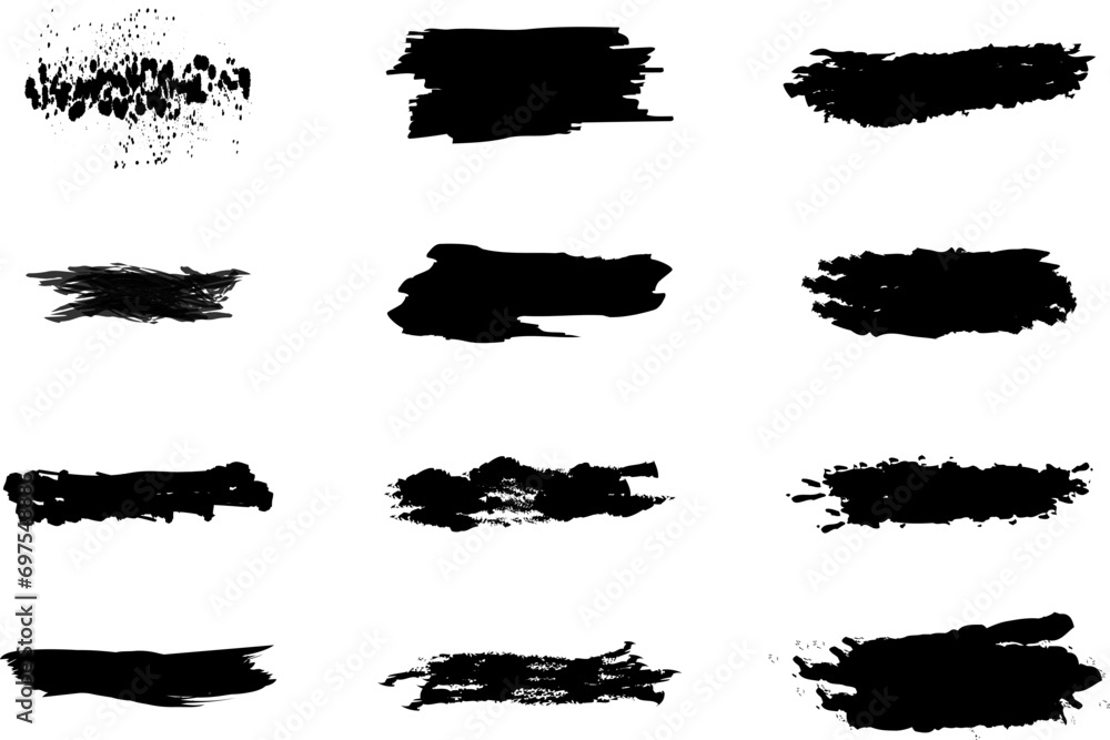 Highlighter line black marker strokes lines vector. Grunge freehand watercolor ink pencil marks. Black watercolor hand drawn highlight set. Marker pen highlight strokes. Black marker brush lines. Highlighter line black marker strokes lines vector. Grunge freehand watercolor ink pencil marks. Black watercolor hand drawn highlight set. Marker pen highlight strokes. Black marker brush lines.