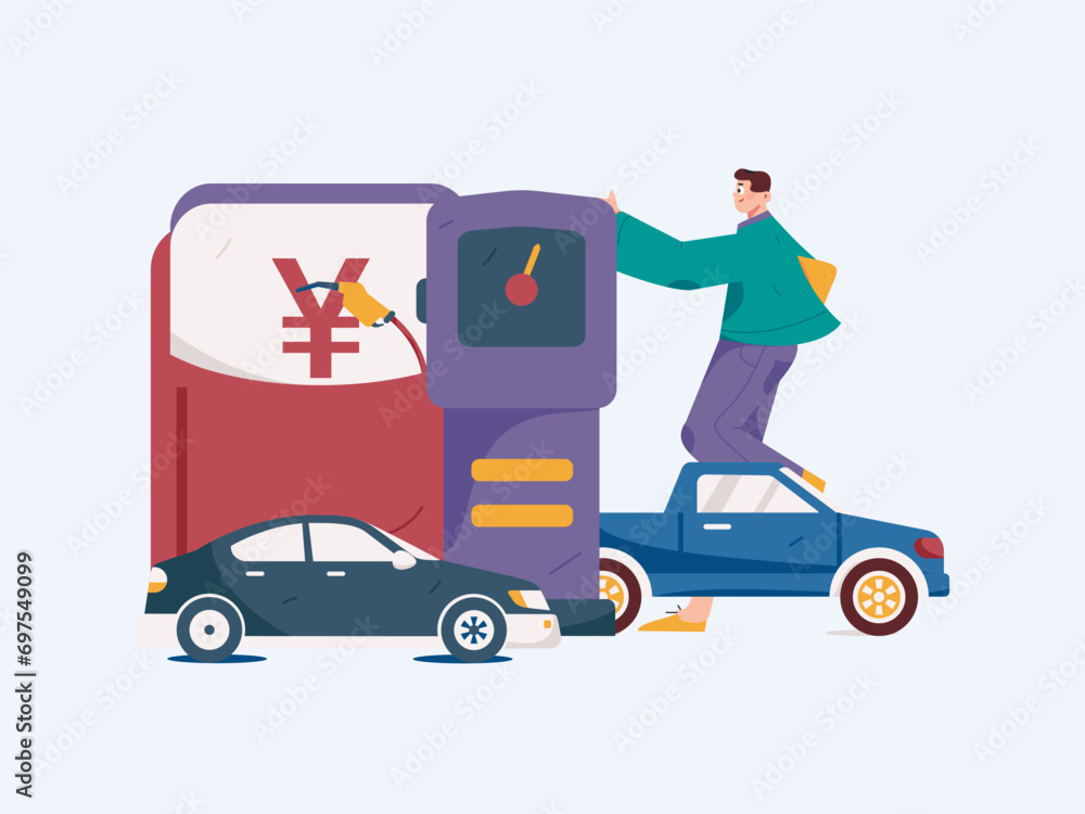 Vector Internet operation hand-drawn illustration of people getting discounts for refueling their cars
Vector Internet operation hand-drawn illustration of people getting discounts for refueling their cars