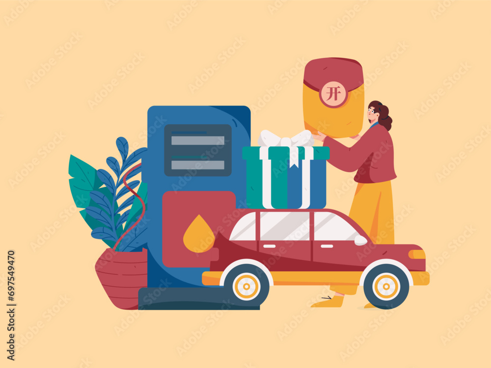 Vector Internet operation hand-drawn illustration of people getting discounts for refueling their cars
Vector Internet operation hand-drawn illustration of people getting discounts for refueling their cars