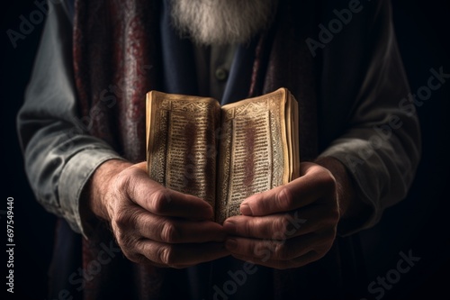 man with book