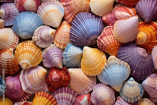 a variety of shells from different colors