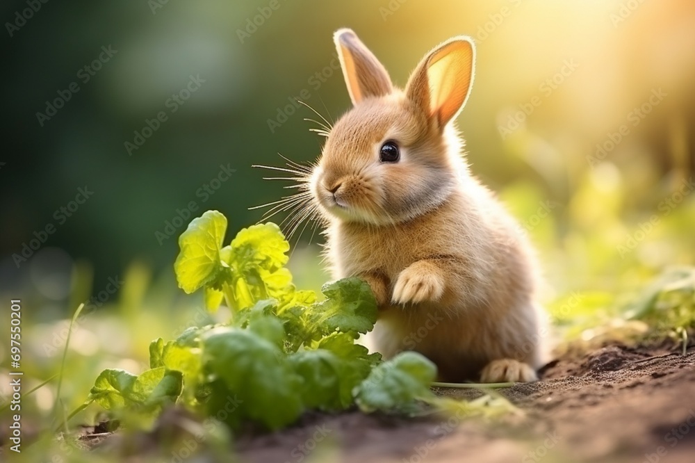 Fototapeta premium rabbit in the grass