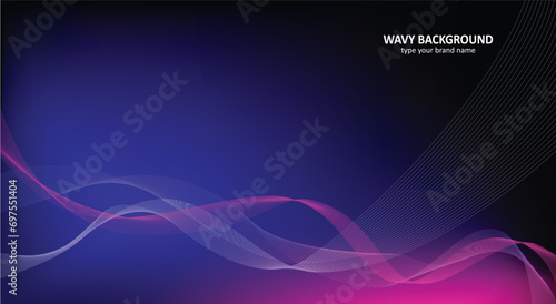 abstract and wavy technology background design. use for flayer, brochure, wallpaper