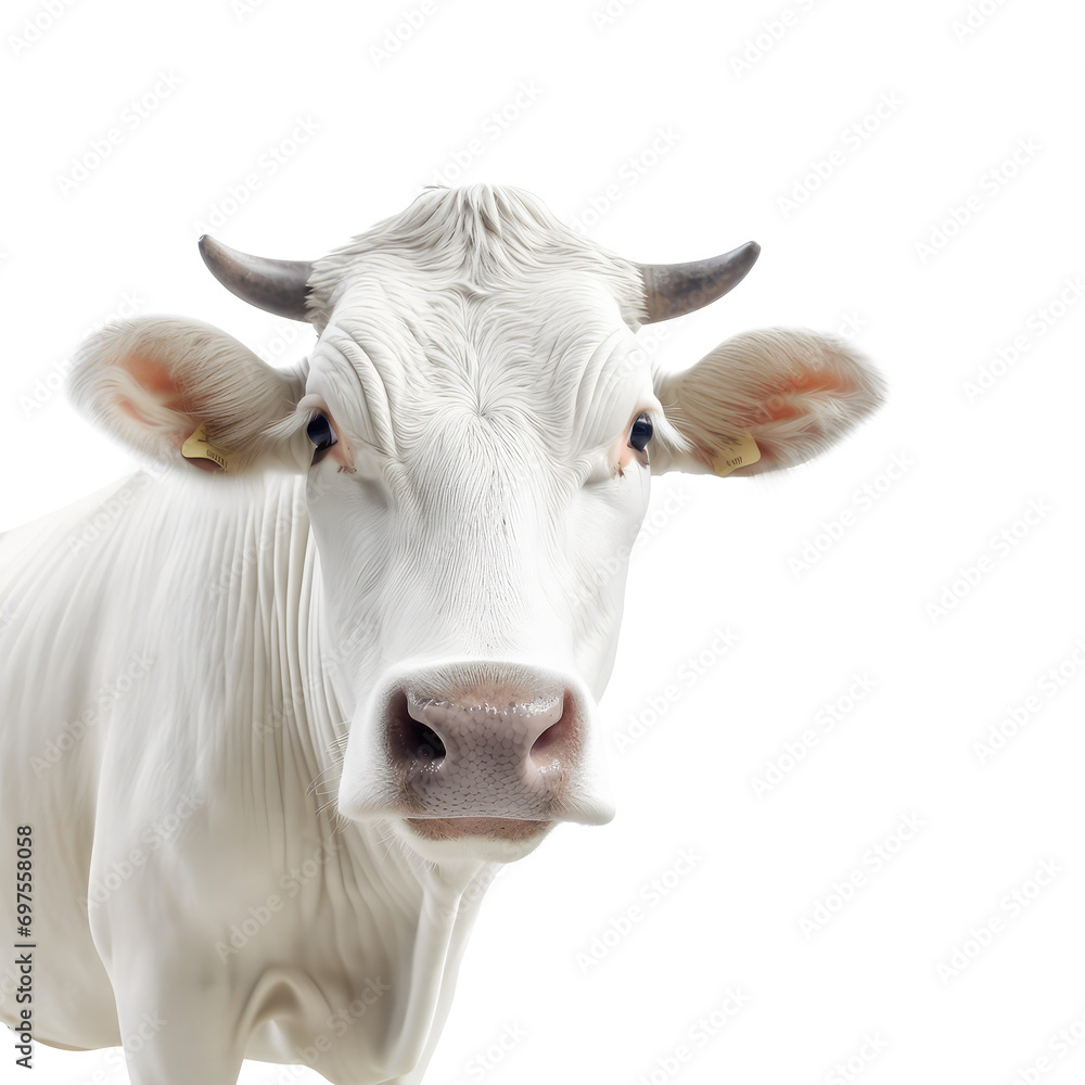 beautiful cow isolated on white beautiful cow isolated on white