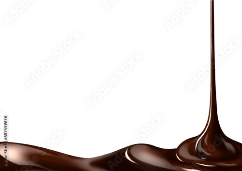 ベクター 上からとろけ落ちるチョコレート バレンタイン