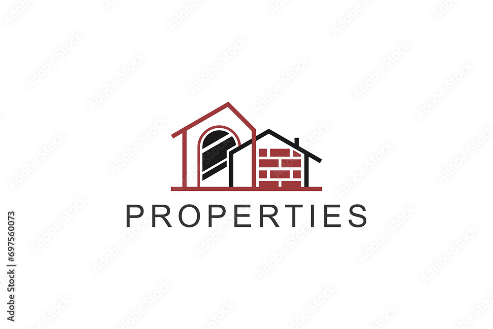 Home House logo design property real estate vector illustration icon symbol. Home House logo design property real estate vector illustration icon symbol.
