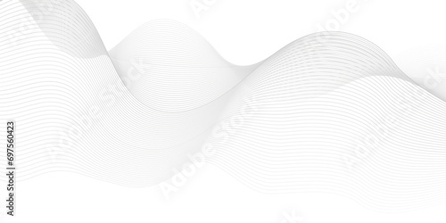 Abstract white paper wave background and abstract gradient and white wave curve lines banner background design. Vector illustration. Modern template abstract design flowing particles wave.