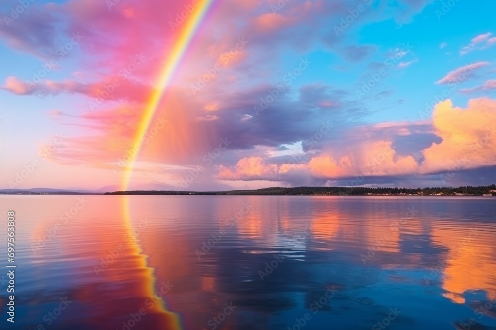 rainbow over the sea