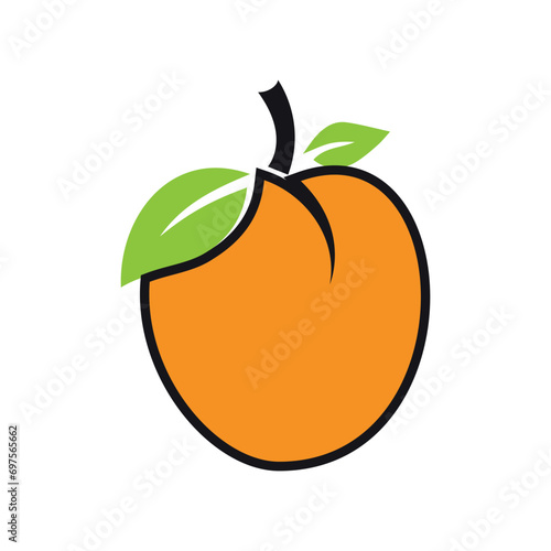 Fruits Vector Minimal simple concept Orange design