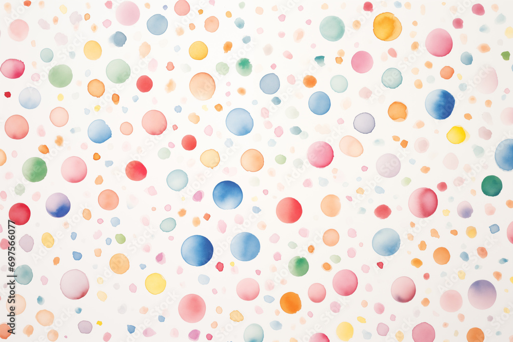 seamless watercolors circles patter design