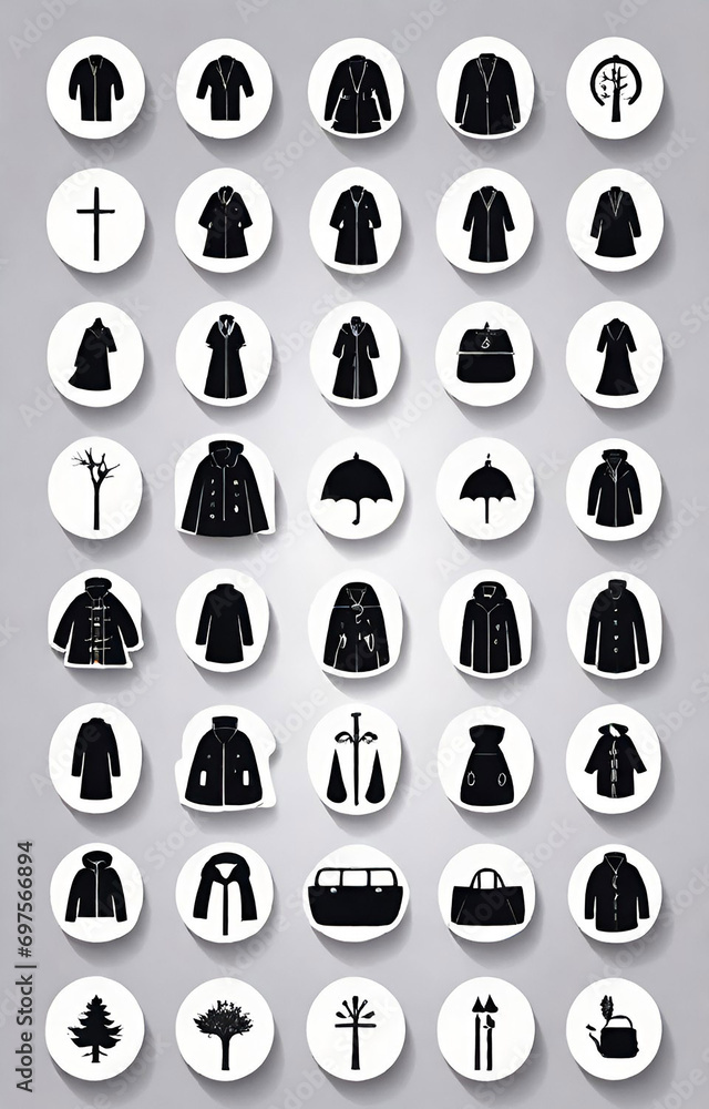 set of cloth icons set of cloth icons