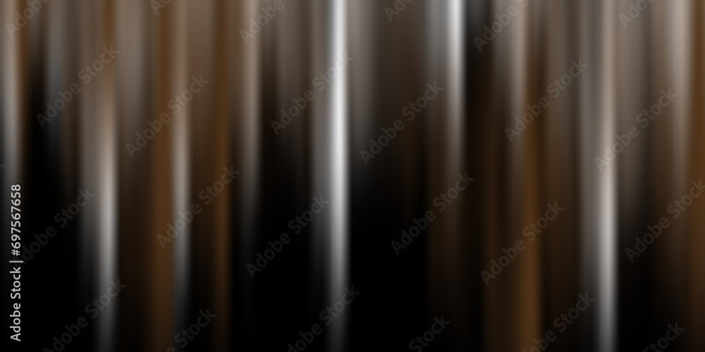 Obraz premium black and white curtains, blurred gradient background long horizontal, close-up of closed curtain