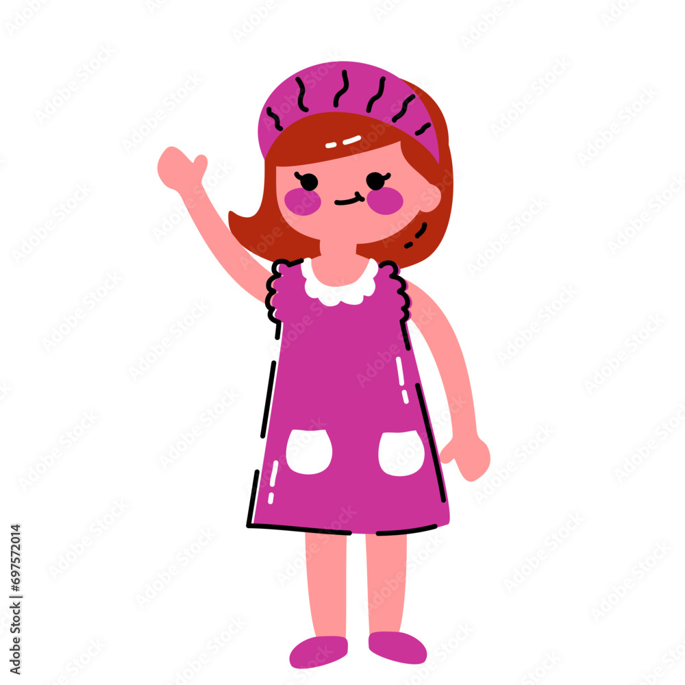 Cute Girl Character Set Cute Girl Character Set