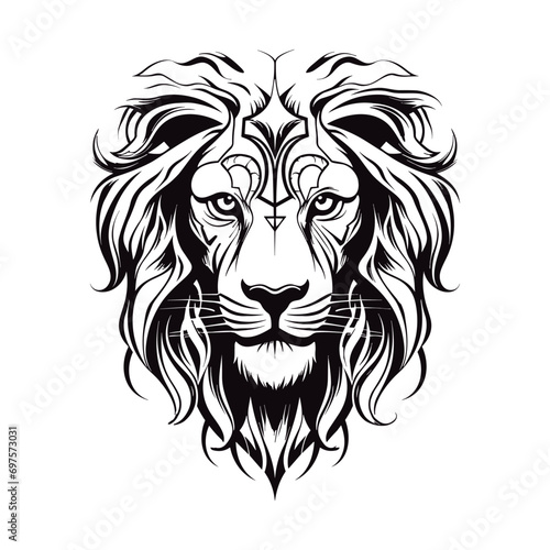 Wallpaper Mural Majestic minimalist lion vector illustration. Torontodigital.ca