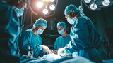 Surgeons working in operating room
