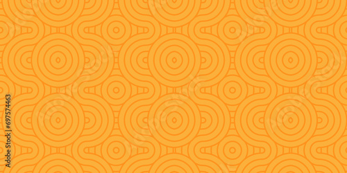 Abstract Pattern with wave lines yellow spiral scripts background. seamless scripts geomatics overlapping create retro line backdrop pattern background. Overlapping Pattern with Transform Effect.