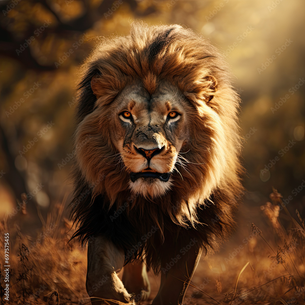 Roaring Majesty: The Angry Lion of the African Savanna