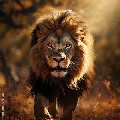 Roaring Majesty: The Angry Lion of the African Savanna