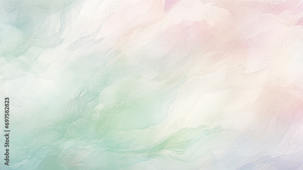 Soft pastel watercolor wash resembling fluffy clouds.