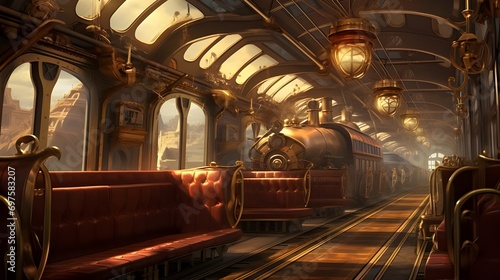 Interior of an old train