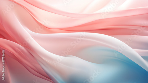 Gentle folds of pink satin fabric convey a dreamy quality with their soft, flowing texture, ideal for a tender and romantic backdrop.