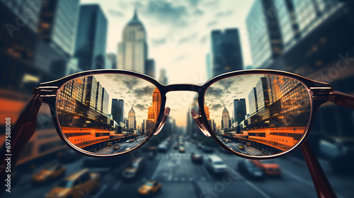 sunglasses in the city photo