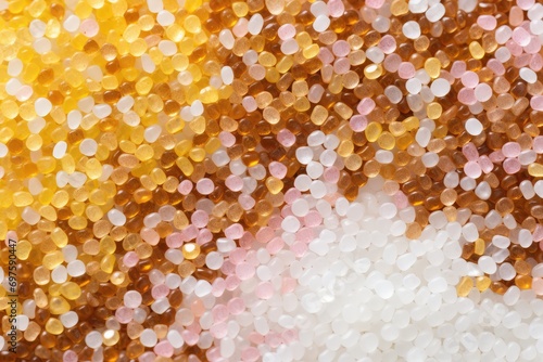 Sugar Sprinkles Pile, Golden Candy Sprinkles, Sweet Brown Flakes Glaze Decoration, Multicolored Crystals