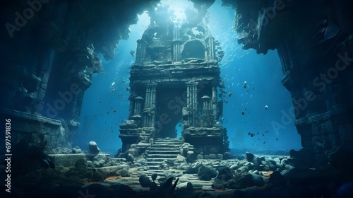 Underwater ruin