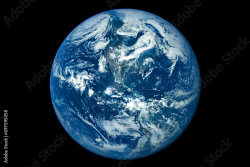 Fototapeta Naklejka Na Ścianę i Meble -  Planet Earth on a dark background. Elements of this image furnished by NASA