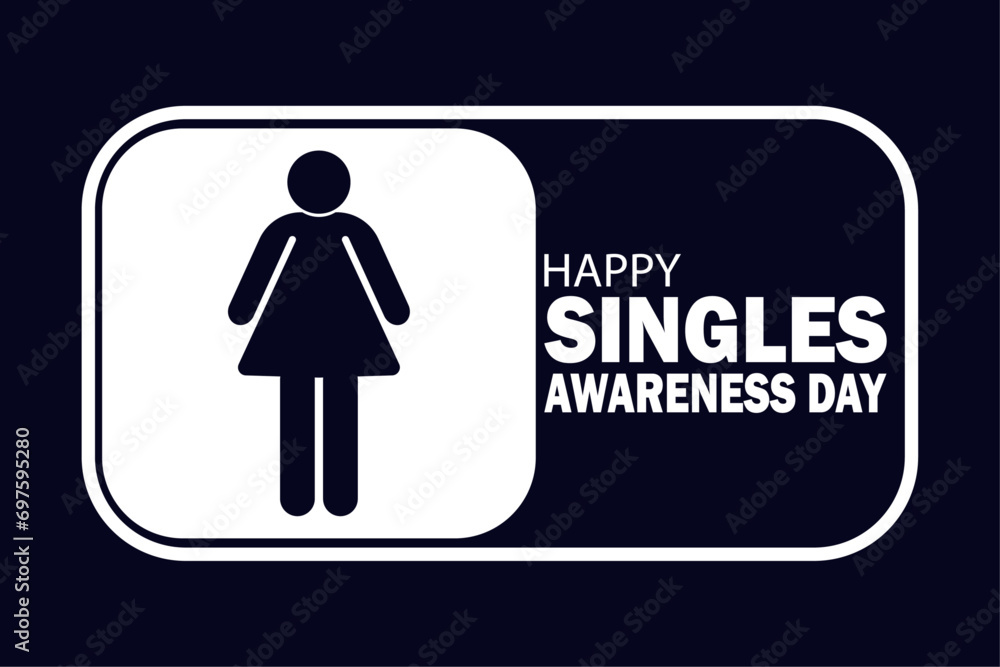 Happy Singles Awareness Day Vector Template Design Illustration. Suitable for greeting card, poster and banner Happy Singles Awareness Day Vector Template Design Illustration. Suitable for greeting card, poster and banner