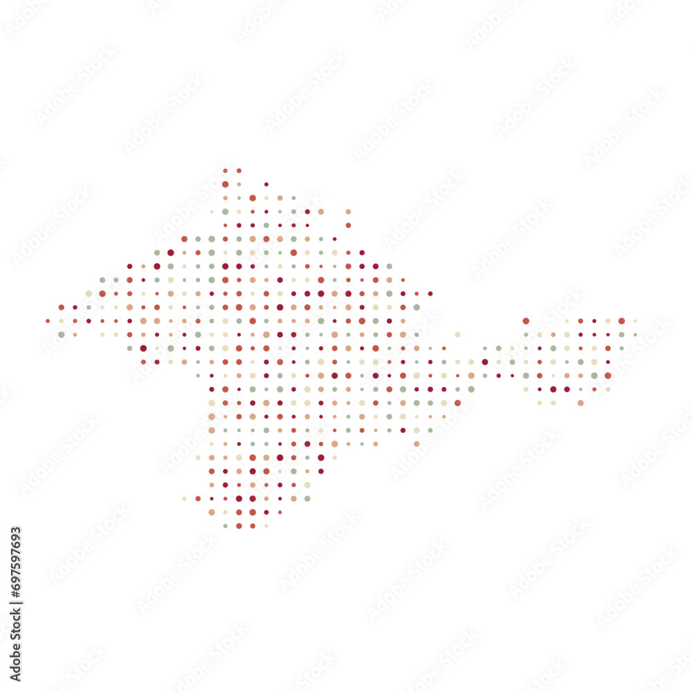 Crimea Silhouette Pixelated pattern map illustration Crimea Silhouette Pixelated pattern map illustration