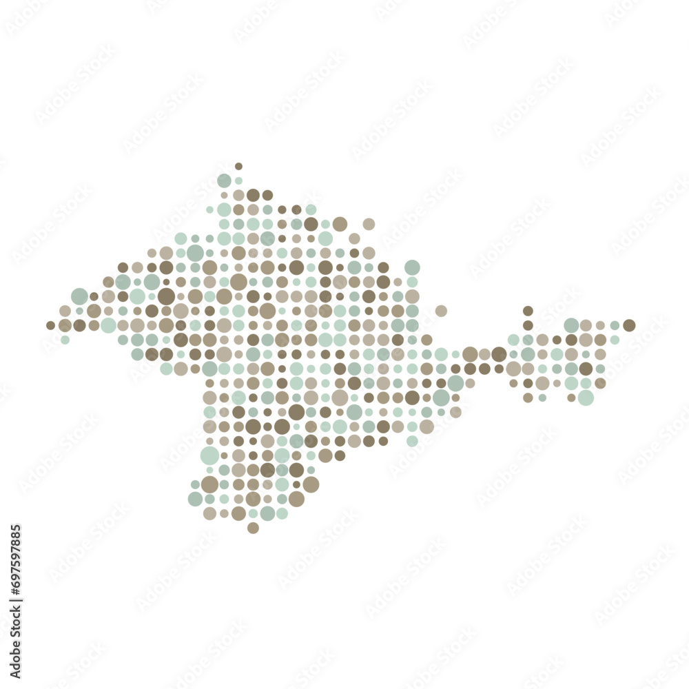 Obraz premium Crimea Silhouette Pixelated pattern map illustration