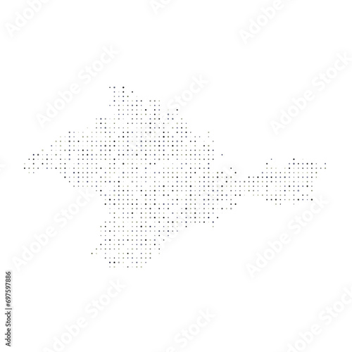 Crimea Silhouette Pixelated pattern map illustration