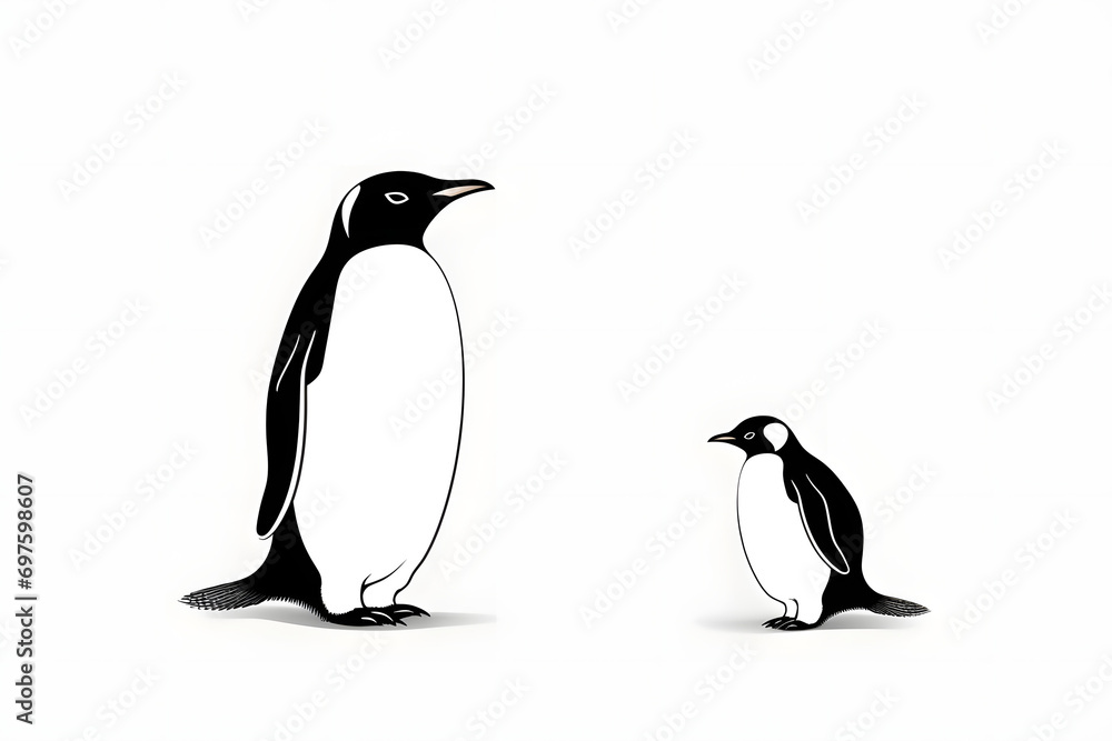 Fototapeta premium penguin isolated on white background