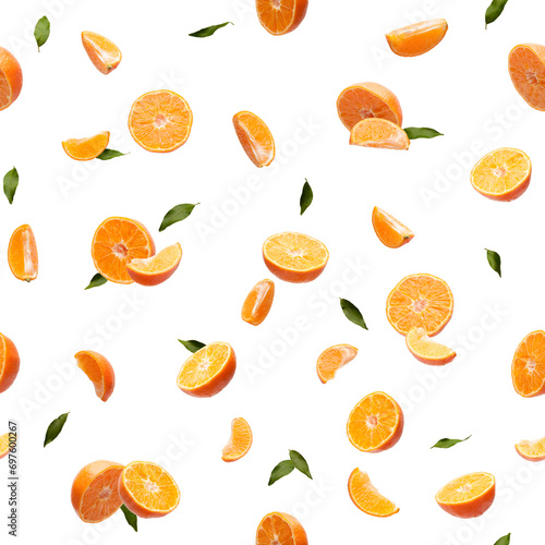 Fototapeta Naklejka Na Ścianę i Meble -  seamless pattern of citrus