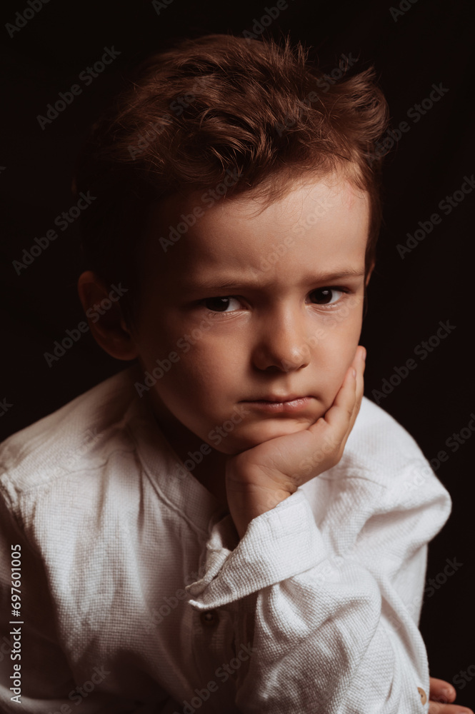 portrait of a sad angry child a preschooler boy portrait of a sad angry child a preschooler boy