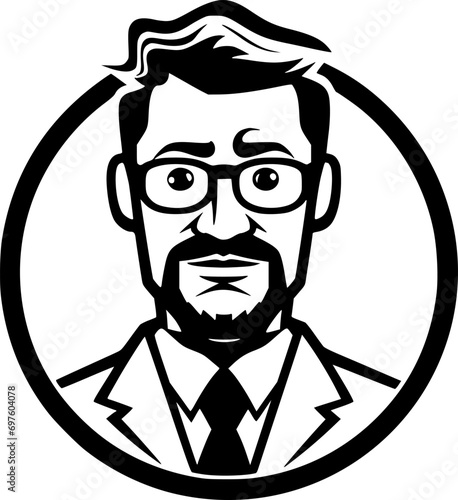 Teacher | Minimalist and Simple Silhouette - Vector illustration